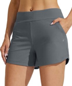 WILLIT Damen Badeshorts Swim Board Shorts Badehose Schwimmen Bottoms Tummy Control Bikini Shorts Beachshorts 3,5 Zoll mit Liner