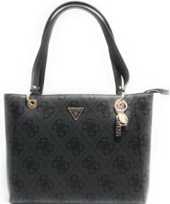 GUESS Schultertasche Shopper Noelle II Tote Bag Coal Logo dunkelgrau