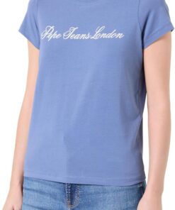 Pepe Jeans Damen W Basic Stretch Logo T-Shirt