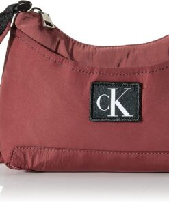 Calvin Klein Damen City Nylon Shoulder Bag16 Cross Bag, rot., Tek Beden, Lässig