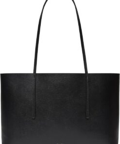 Calvin Klein Damen Tote Bag Tasche Foil Logo Herausnehmbare Tasche, Schwarz (Black/Toasted Coconut), Einheitsgröße