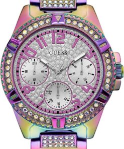 Guess 40 mm große Kristall-Armbanduhr