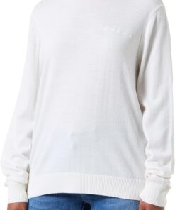 Armani Exchange Damen Turtle Neck, Ribbed Cuffs, Side Embroidered Logo Sweater