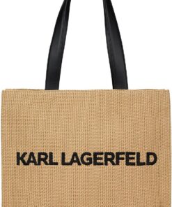 Großer quadratischer Strandbeutel aus gewebtem Material mit Logo