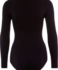 Falke Damen Fine Cotton Crew Neck Body atmungsaktive Baumwolle Damenbody edel elegant Langarm nahtlos Rundhals weich einfarbig 1 Stück