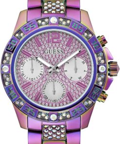 GUESS Damen Uhr Armbanduhr Majesty GW0771L4 Edelstahl