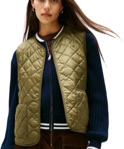 Tommy Hilfiger Damen Weste Padded Quilted Steppweste