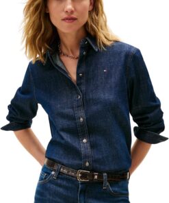 Tommy Hilfiger Damen Jeanshemd Milo Regular Fit