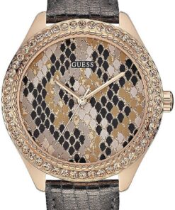 Guess Damen-Armbanduhr Analog Quarz Leder W0626L2