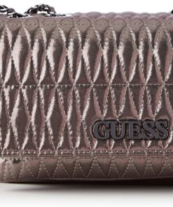 GUESS Damen Brinkley CNVRTBLE XBODY Flap Umhängetaschen, Pewter