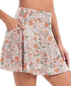 Timuspo Damen Badeshorts Baderock Bademode Bikini Rock Hohe Taille Hoserock Sportrock Schwimmshorts Strandrock mit 4 Taschen