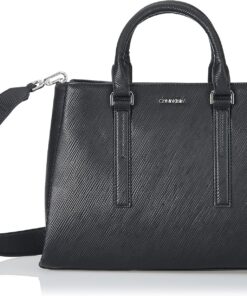 Calvin Klein CK Elevated Tote MD Saffiano, Schwarz